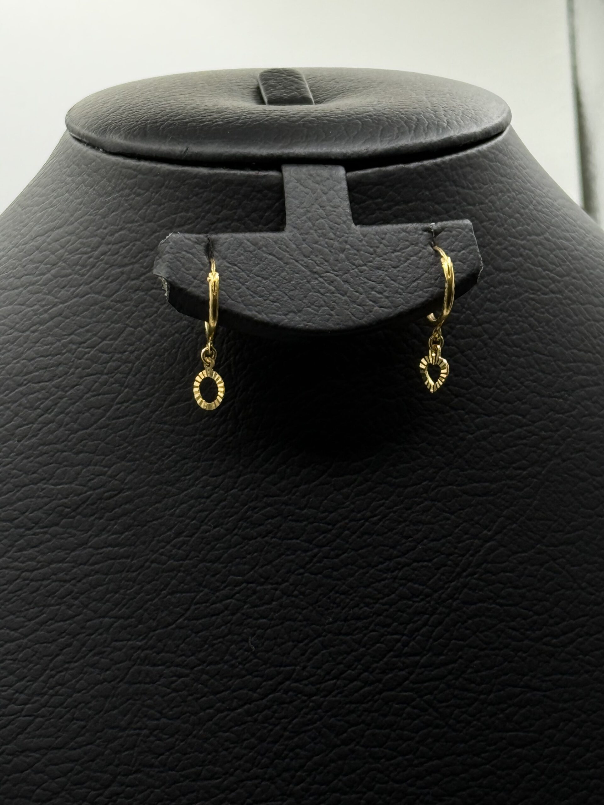 21K Hoop Drop Earrings