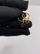 21K Hoop Drop Earrings