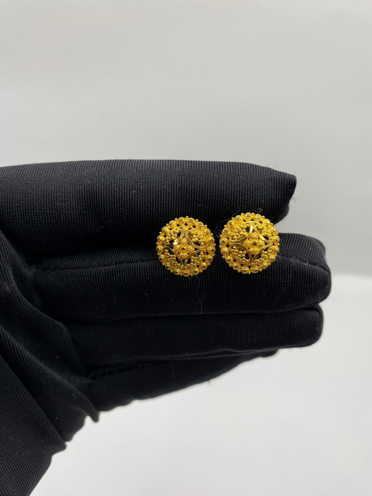 22K Classic Stud Earrings