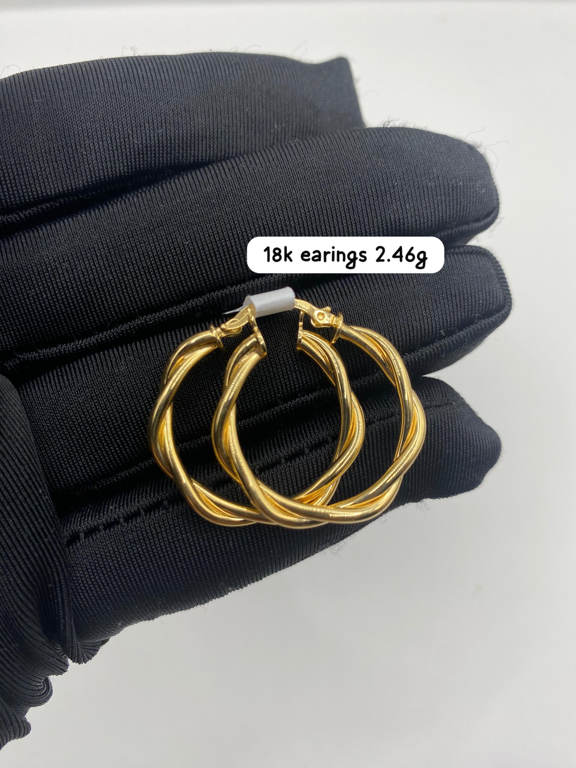 18K Rope Hoop Earrings